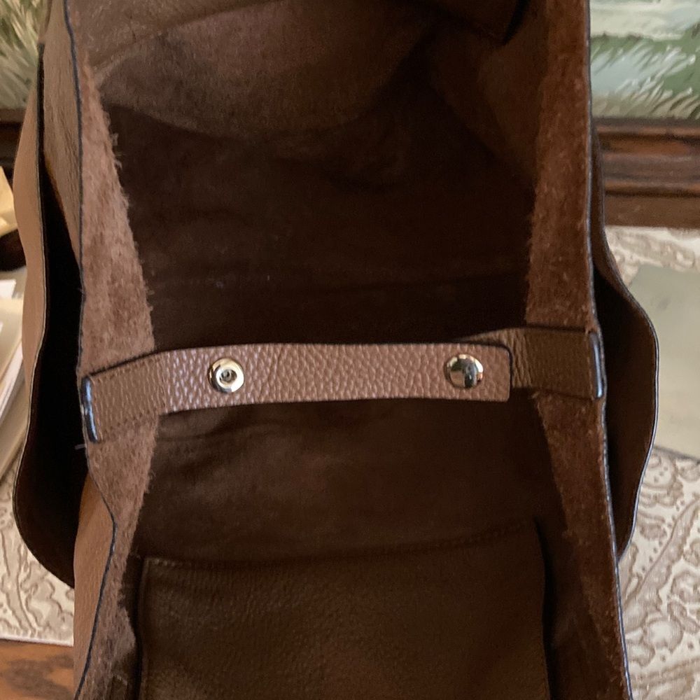 MICHAEL Michael Kors Brown Pebbled Leather Shoulder Bag with Tassels - Picture 10 of 14
